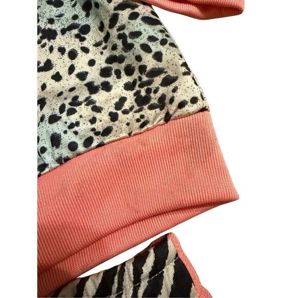 Adidas Originals Leopard Print Track Suit Set Two (2) Piece Outfit 9-12 Months - Picture 5 of 10